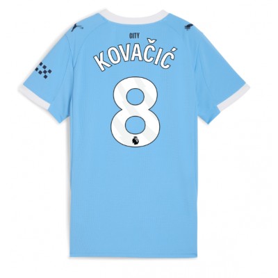 Ženski Nogometni dresi Manchester City Mateo Kovacic #8 Domači 2025-26 Kratek Rokav Ženski Nogometni dresi Manchester City Mateo Kovacic #8 Domači 2025-26 Kratek Rokav